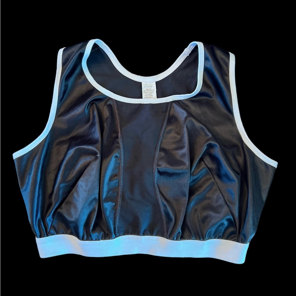 LYNX Black Sports Bra w/ White Trim